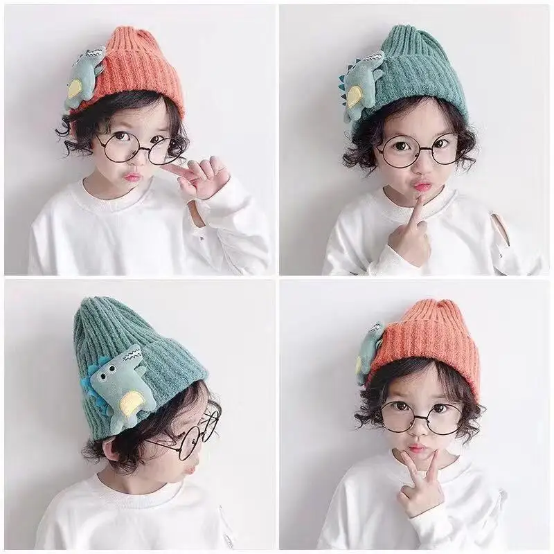 New arrival Winter new alligator doll wool hat Parent-child knitted beanie hat  wholesales