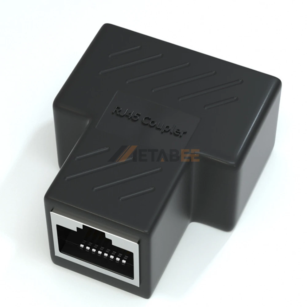 Cat6 Ethernet Network Splitter Female to Female Cable RJ45 Coupler Inline Keystone Extender Connector Adapter 1 to 2 8P8C DC