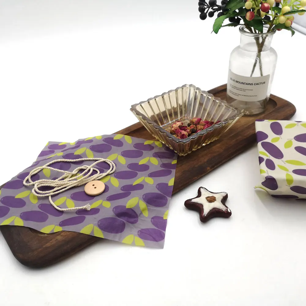 New Products Amazon Organic Natural Beeswax Food Wrap Sustainable Bees Wax Food Wraps