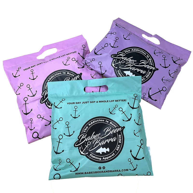 Custom Mailing Bags for Clothes Boutique Matte color Nude Beige Shipping Package Mailer Bag Thank you Poly Mailers handle