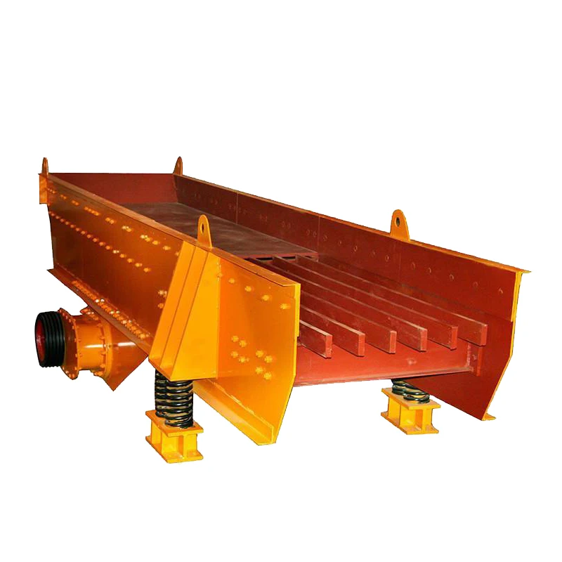 SHARPOWER High Efficiency mining manganese steel vibrating feeder equipment conveyor for stone jaw crusher