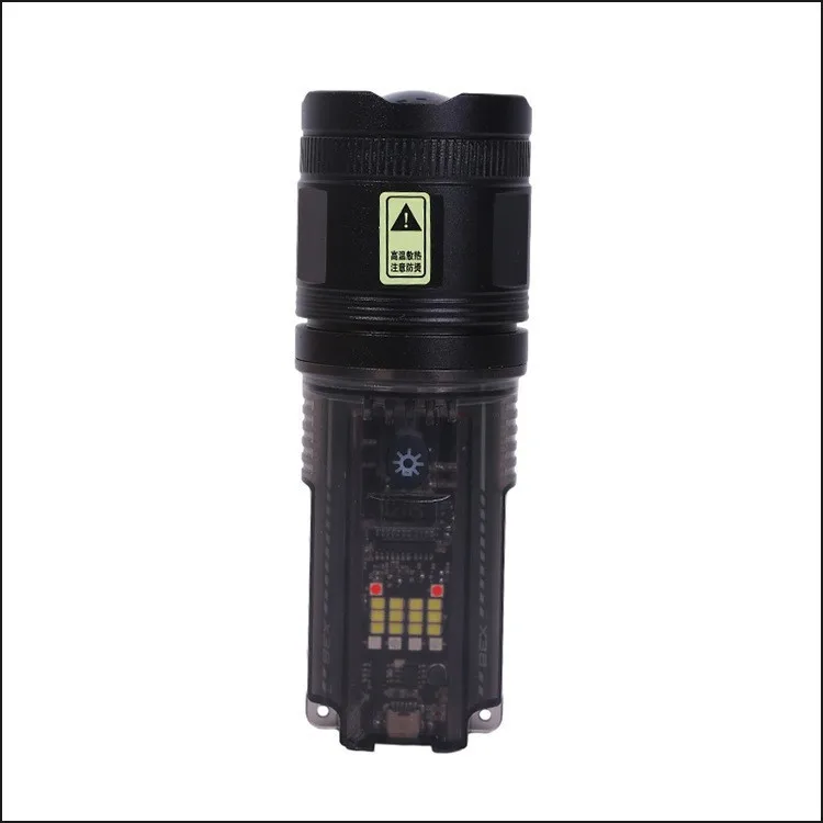 White Laser Flashlight Outdoor USB Charging Long-range Zoom Multifunctional LED Emergency