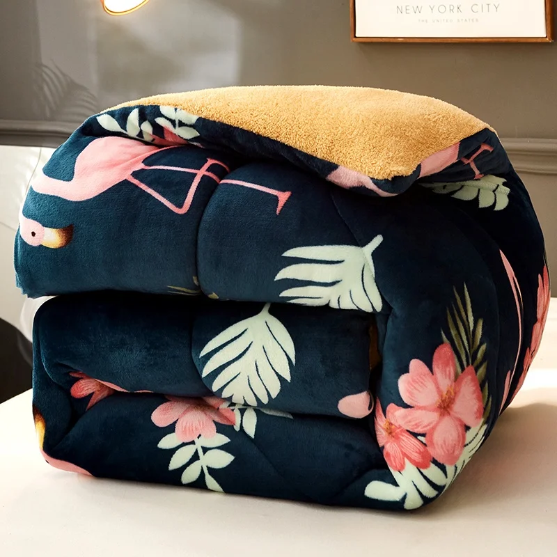 Velvet Bedding Duvet Comforter Queen Sets Luxury Set Winter Oeko-tex Certificate Sherpa Flannel Bedroom Home,hotel Polyester