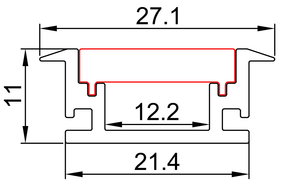 
IP65 Walkover Water-resistant underground LED Aluminum profile floor lights 