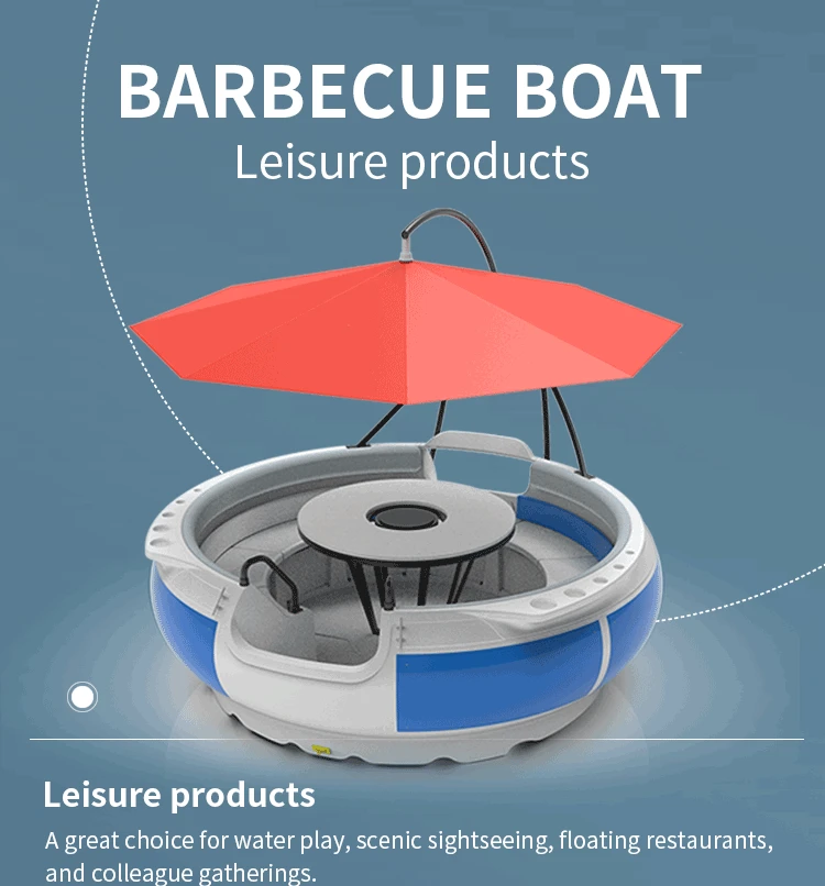 China new type best family pontoon boat bbq Donut Boats