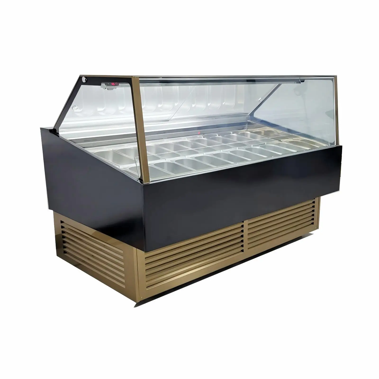 Direct Sale DSCF-2000L Electric Upright Freezer with Glass Door for Display in Cool Climates-for Ice Cream Shops