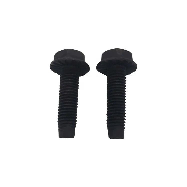 Carbon steel Indented Hex Washer Head 7/16 inch Across The Flats Tri-Point Thread Forming Bolts with Serrations Under The Head