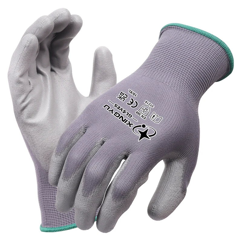 XINGYU PU Coating Material For Gloves Palm PU Coated Gloves Polyurethane Coating PU Gloves Work