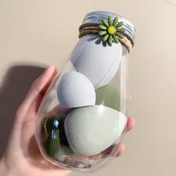 6pcs Canned makeup Sponge Eggs Sunflower Accessories Cosmetic Plastic Bottle Sponge Eggs Mass Wholesale