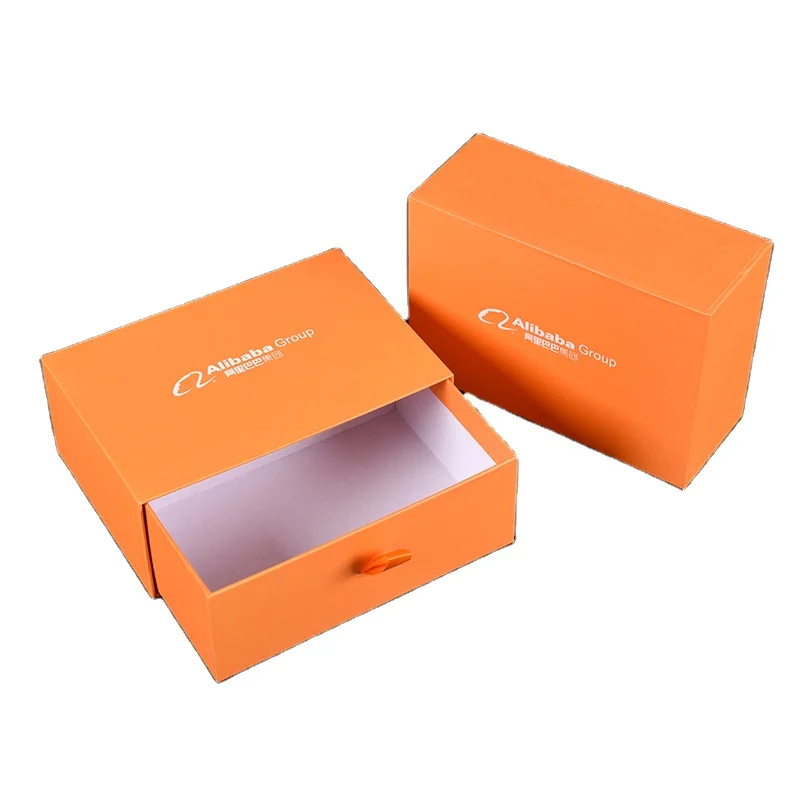 Custom logo rigid luxury paper Cardboard Small sliding jewelry packaging sliding drawer gift box