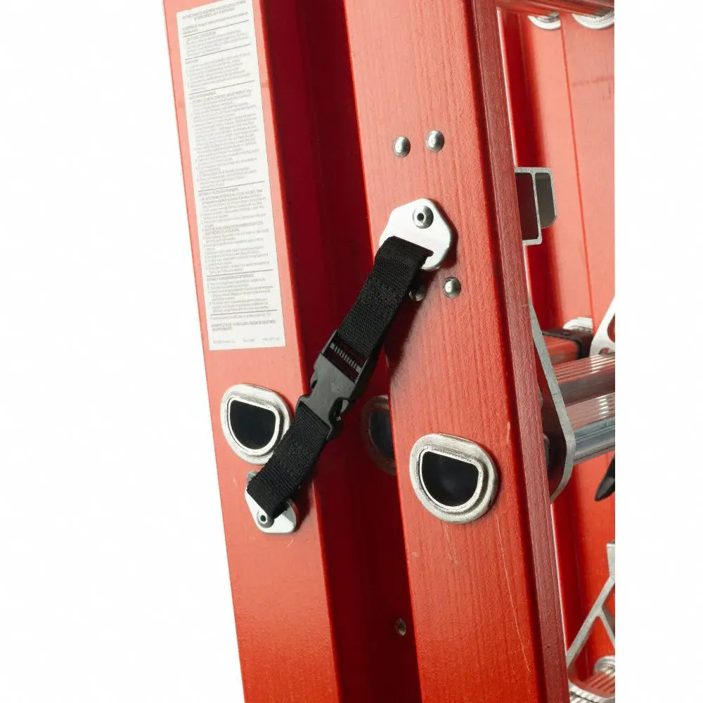 Type II грузоподъемность 225 фунтов Регулируемая Гибкая Стекловолоконная C-channel двухсекционная удлинительная лестница с шипами