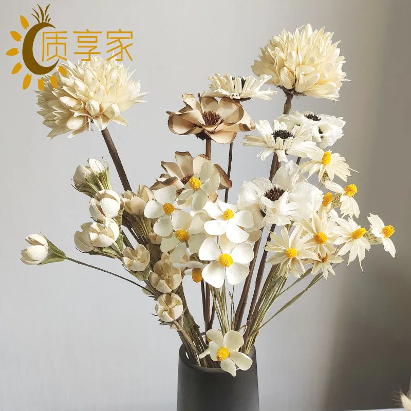 
Hot Sale Preserved Magnolia Balls Wood Dried Flower Head Yulan Ball For Home Decoration 