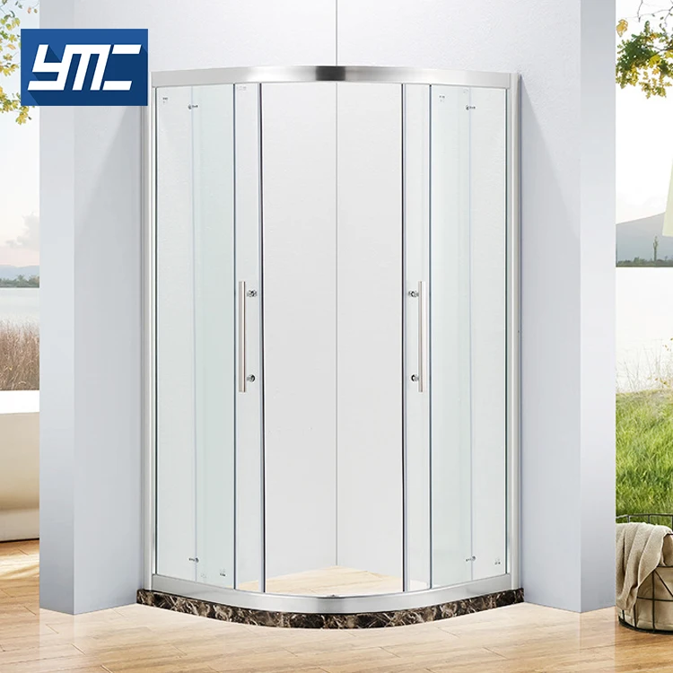 Wholesale Price Sliding Shower Enclosure Bathroom Cabin with Frame Guangdong Shower Room Modern Sector Arc Polished 3 Years YMC