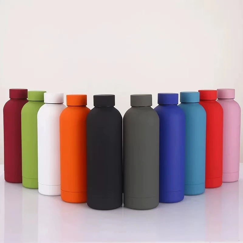 Most Popular Rubber Paint Double Wall Stainless Steel Water Bottles Eco-friendly Vacuum Insulated Sports Water Bottles For Gym