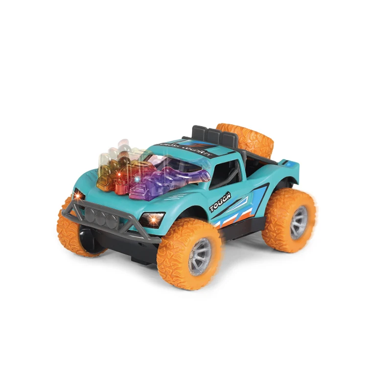 2024 Sport Monster Truck Inertial Off-Road Vehicle Car Toys with Light and Music for Kids Friction Power Toy