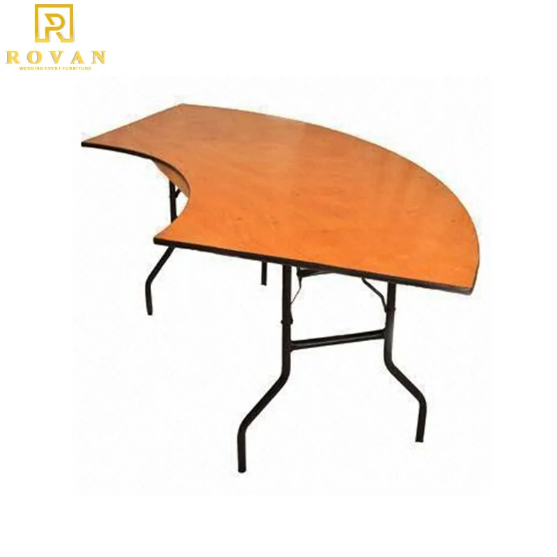 
Serpentine Wood Folding Banquet Table 