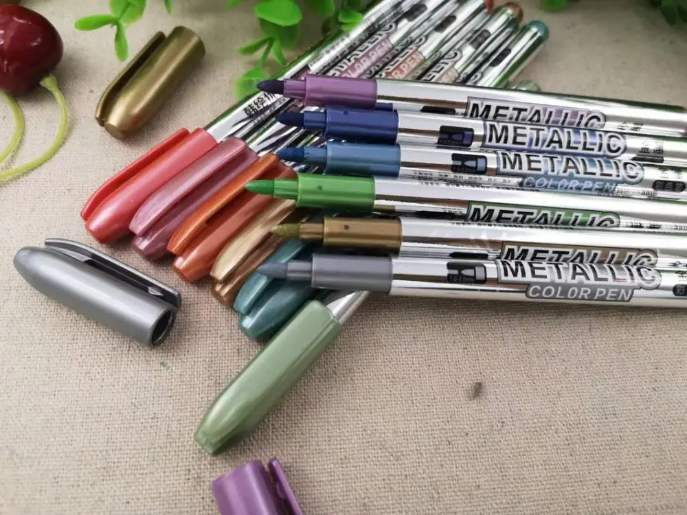 
DIY npon toxic metallic marker pens 