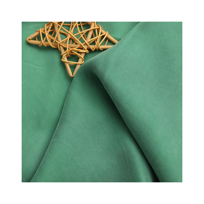 Manufacturer Wholesale national breathable cupro silk fabric 115gsm 60% cupro 40% viscose twill fabric for skirt