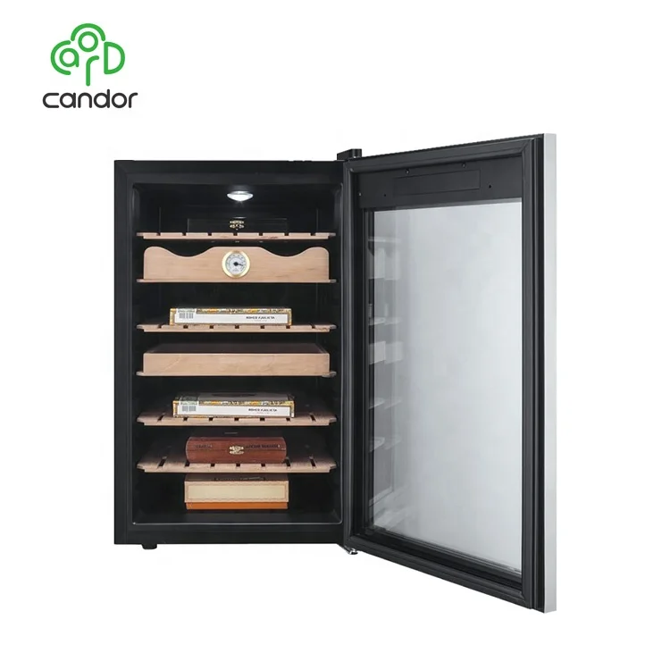 CH-70 Adjustable Temperature And Humidity Electrical Cigar Humidor Cabinet With Cedar Wooden Shelf