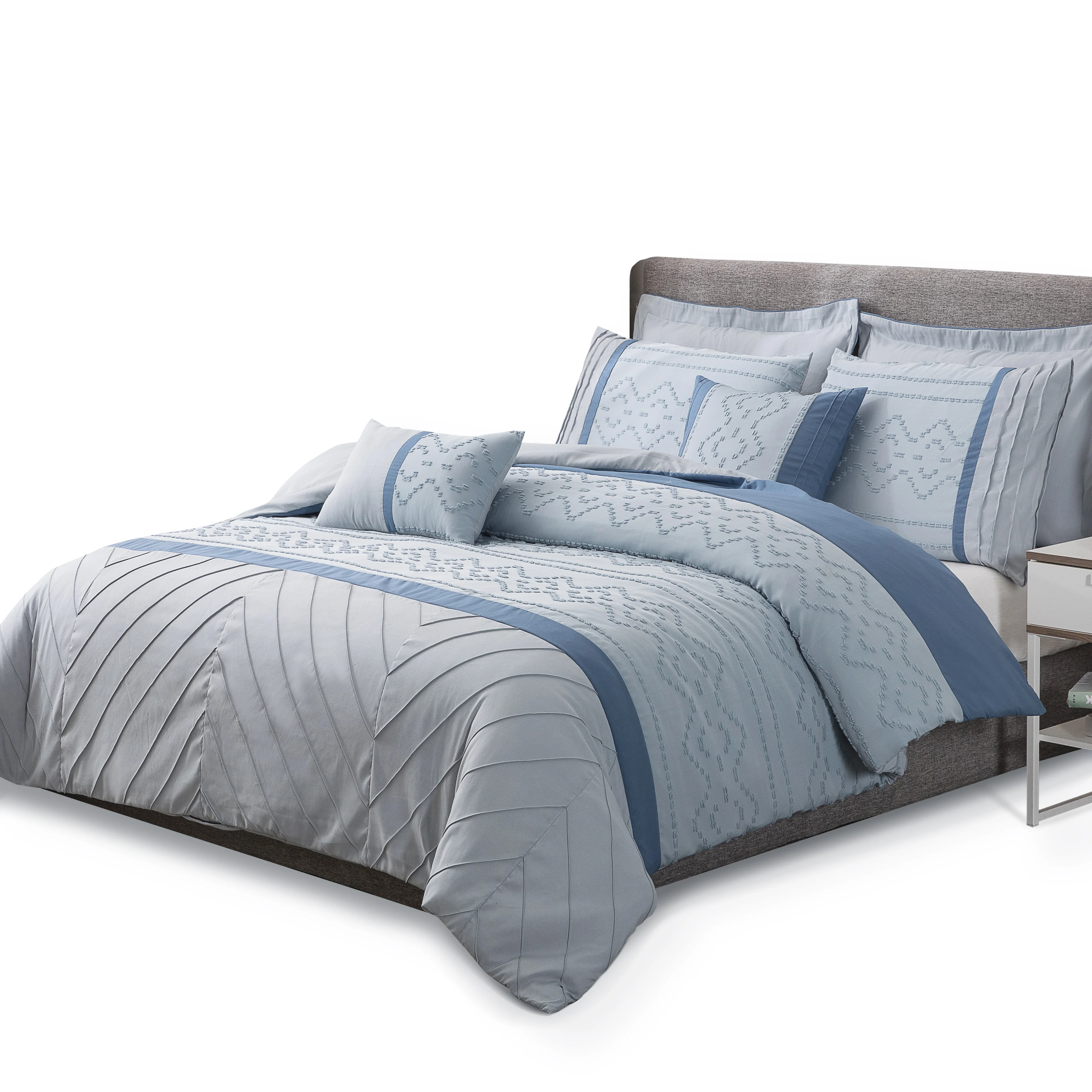 KOSMOS Jacquard Cotton Beige Duvet Cover Comforter