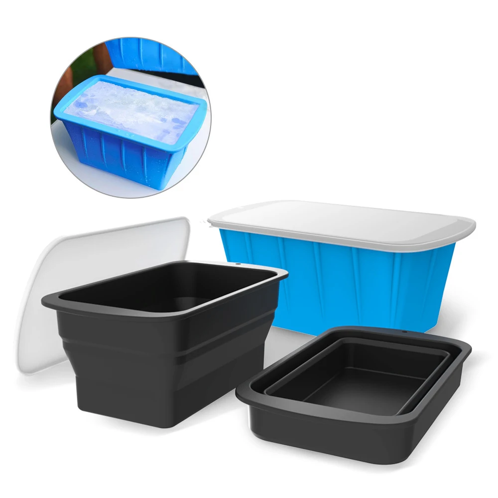 SY351 Hot Seller Food Grade Easy Release Silicone Cube Ice Block Mold Extra Large