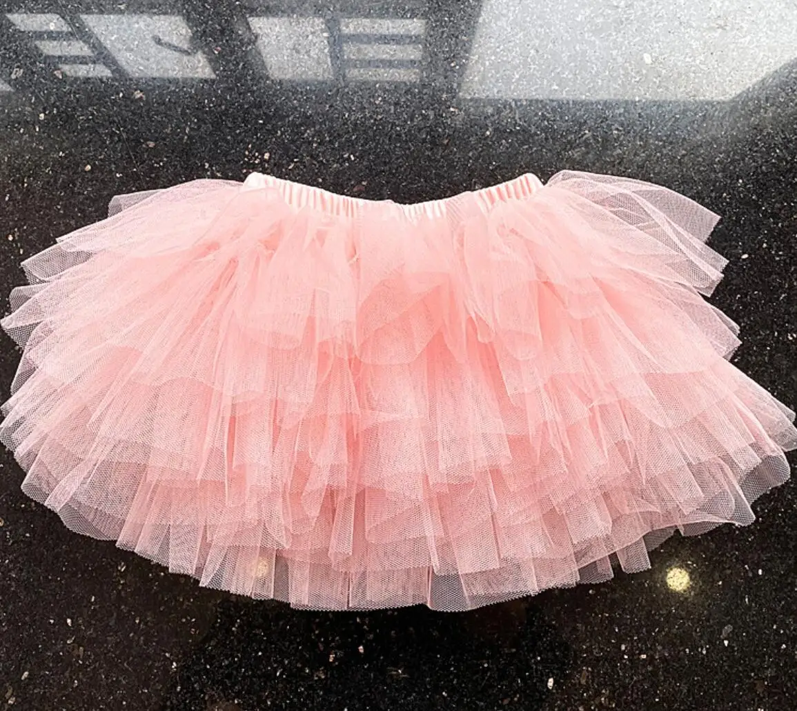 Wholesale Kids Girls Skirts 6 Layers of Mesh Skirts Children Baby Dress Tutu Skirt