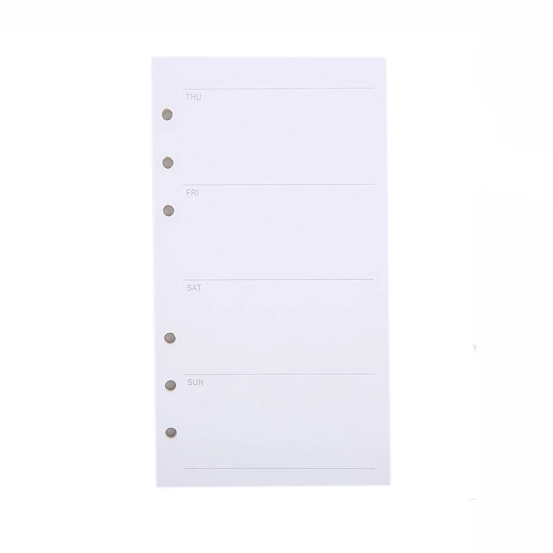 A5 #8 weekly planner Loose Leaf Filler Paper,Grid Blank Lined Dotted Notebook Paper Refill A5 Planner Inserts