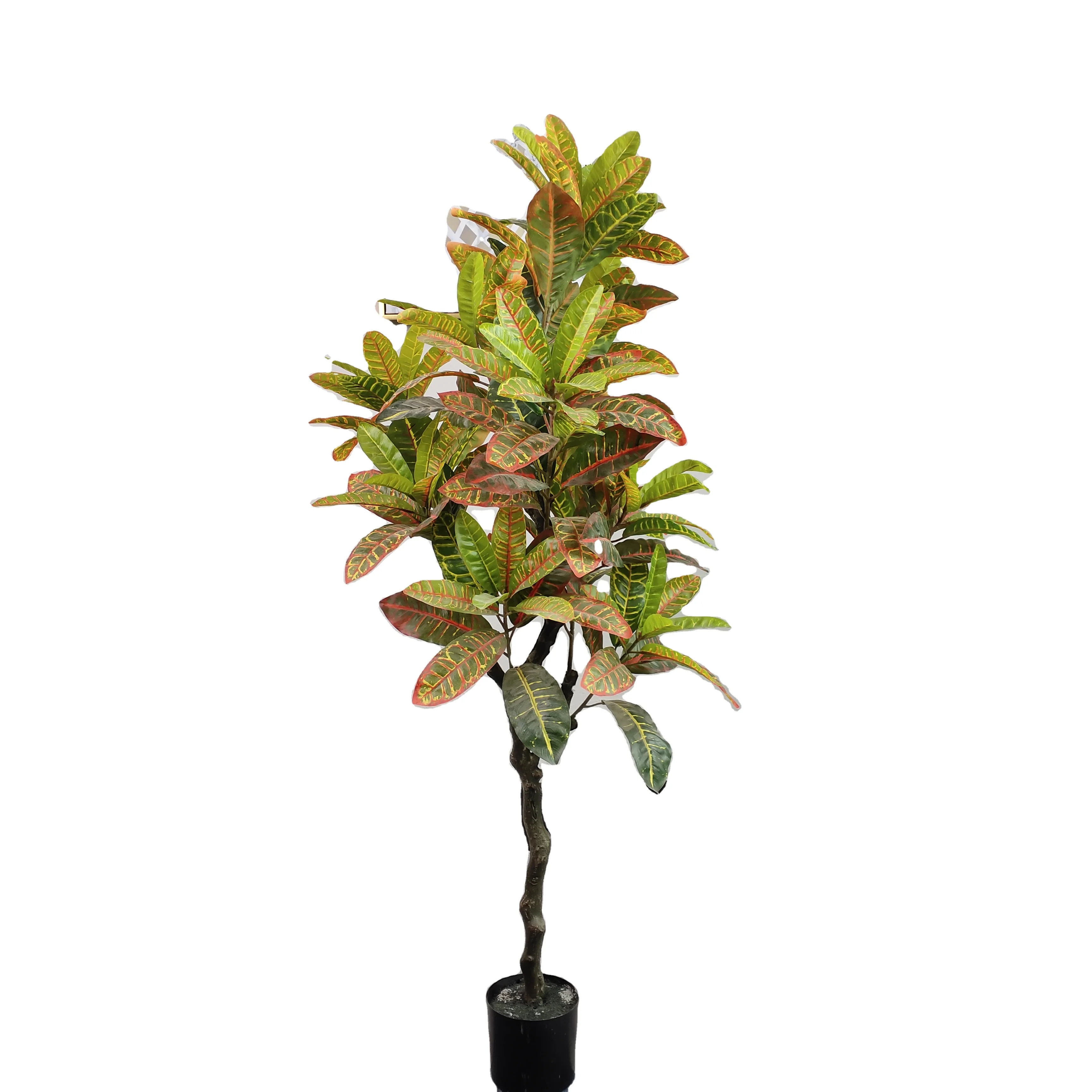 Manufacturer of china indoor home decor artificial variegated leaf croton tree for sale
