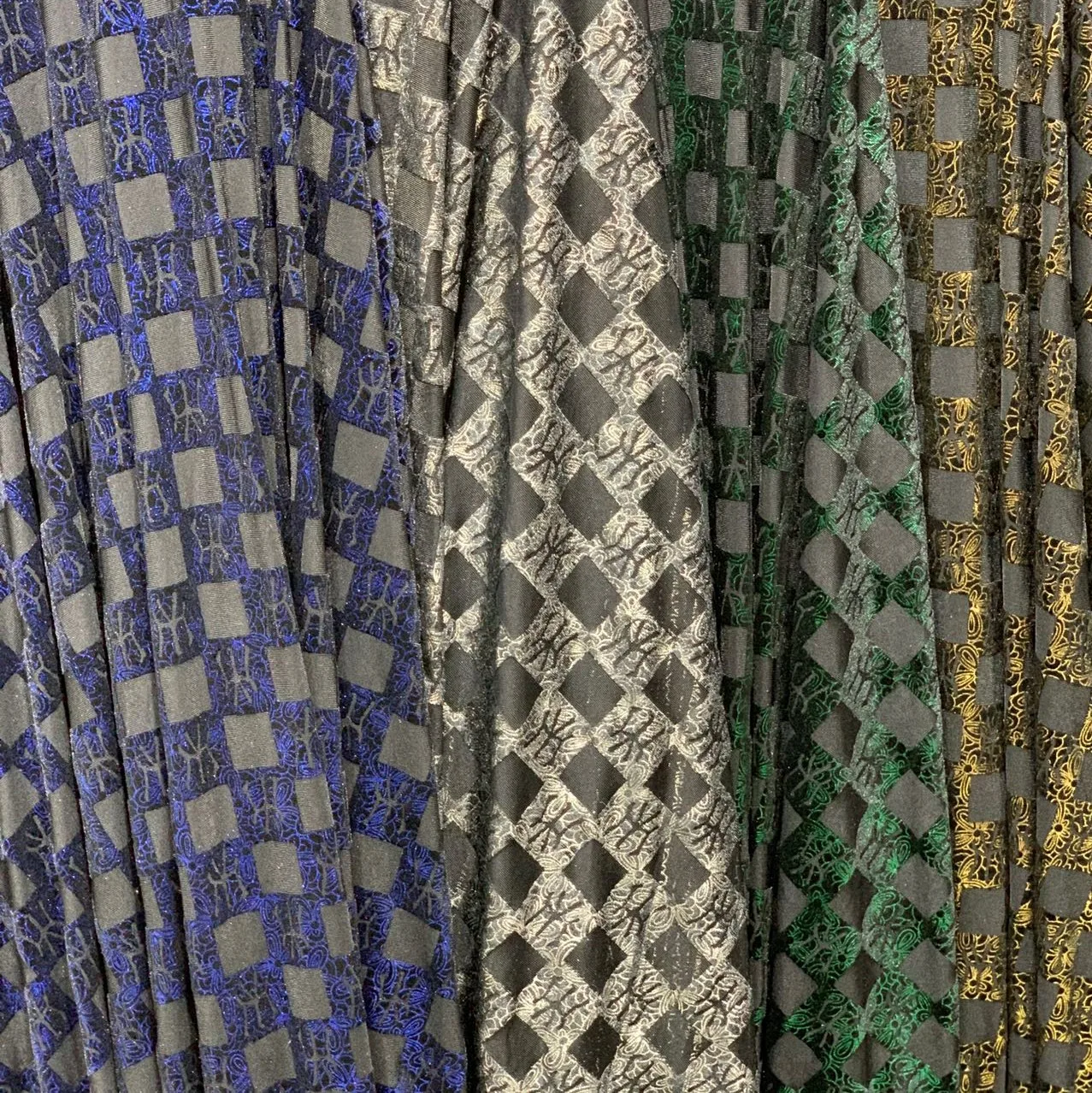 pattern custom polyester spandex fabric KS velvet Burn out velvet fabric