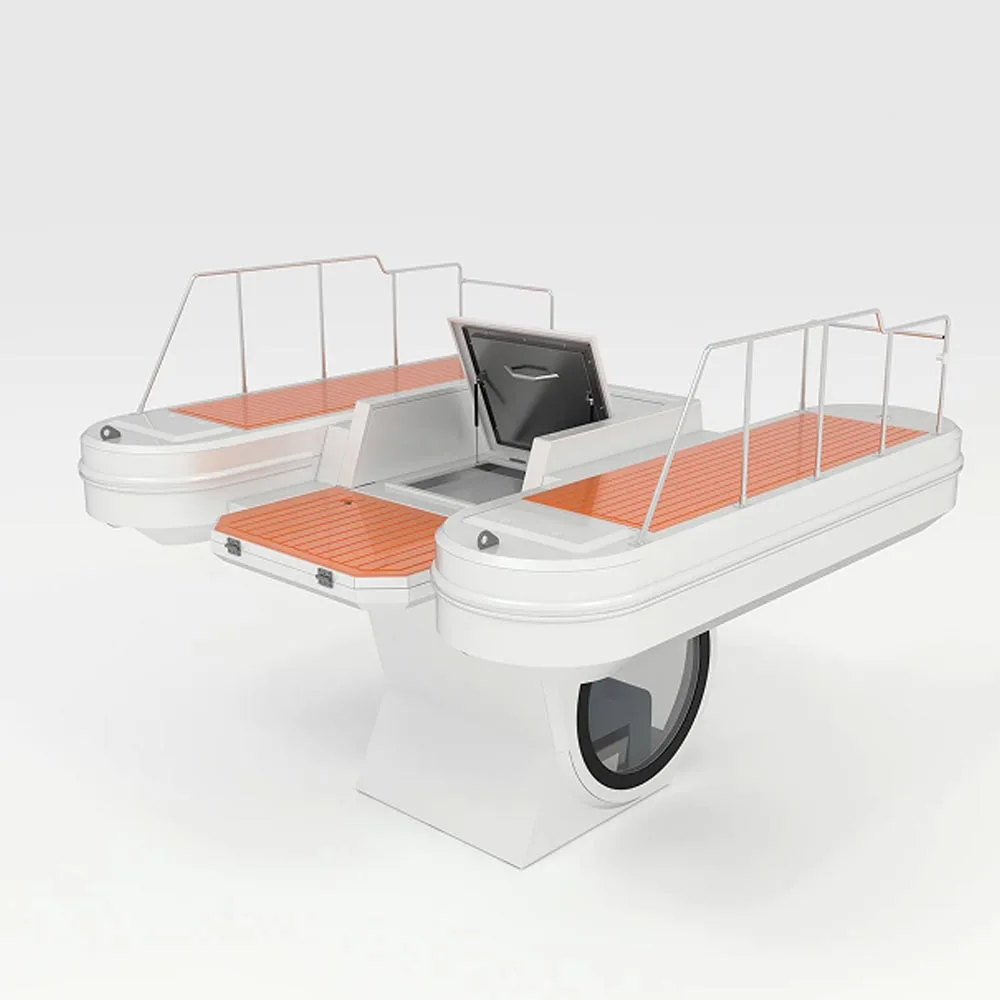 Kinocean 2024 Luxury Hybrid-Watercraft Submarine Boat Best Price Underwater Sightseeing Daytime Yacht Aluminum Hull Outboard