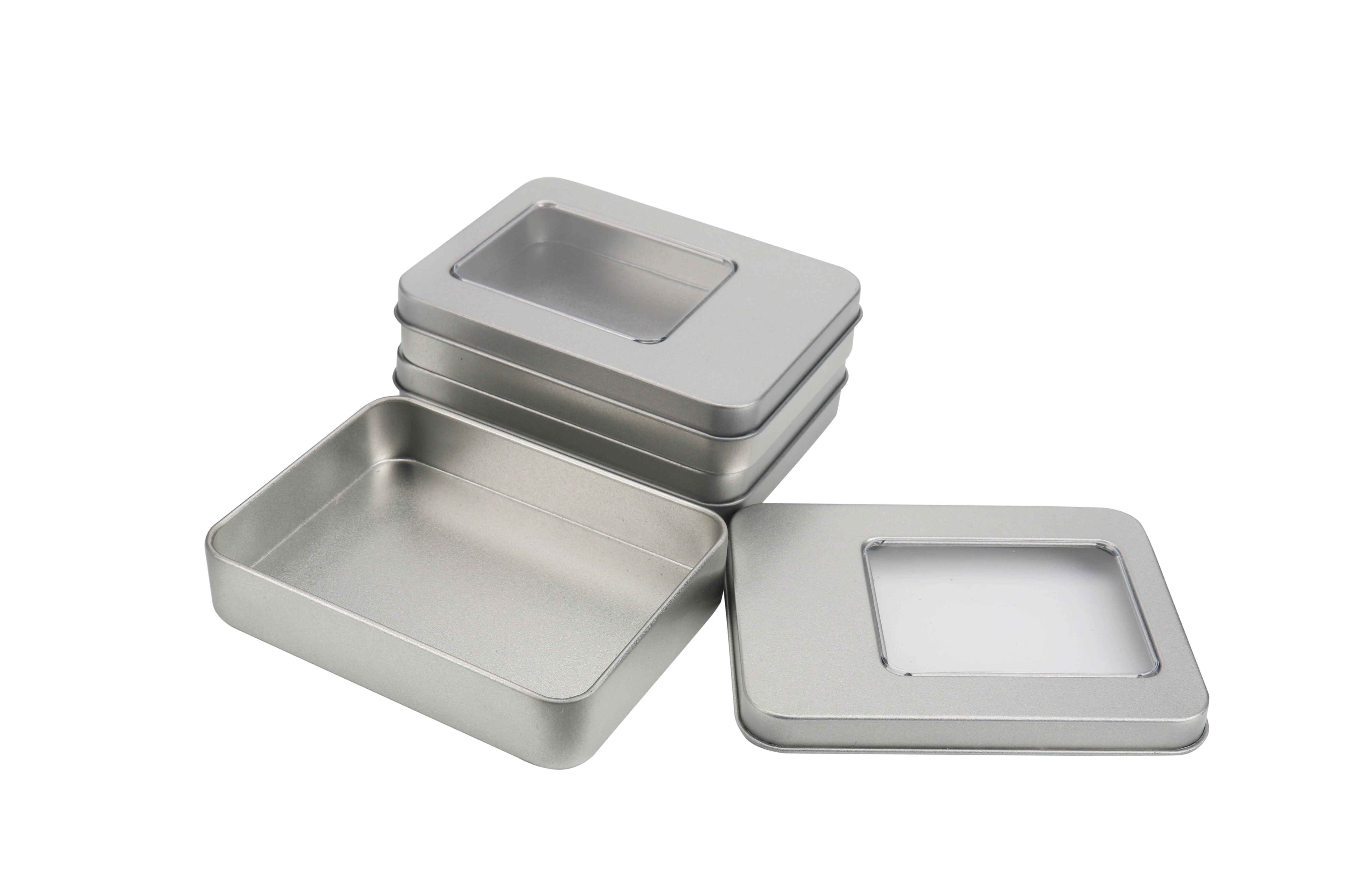 Rectangle Tin Box With PVC Window