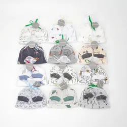 Оптовая продажа, 3 в 1, новые детские носки, варежки, подарочный набор, хлопковая детская шапка для новорожденных