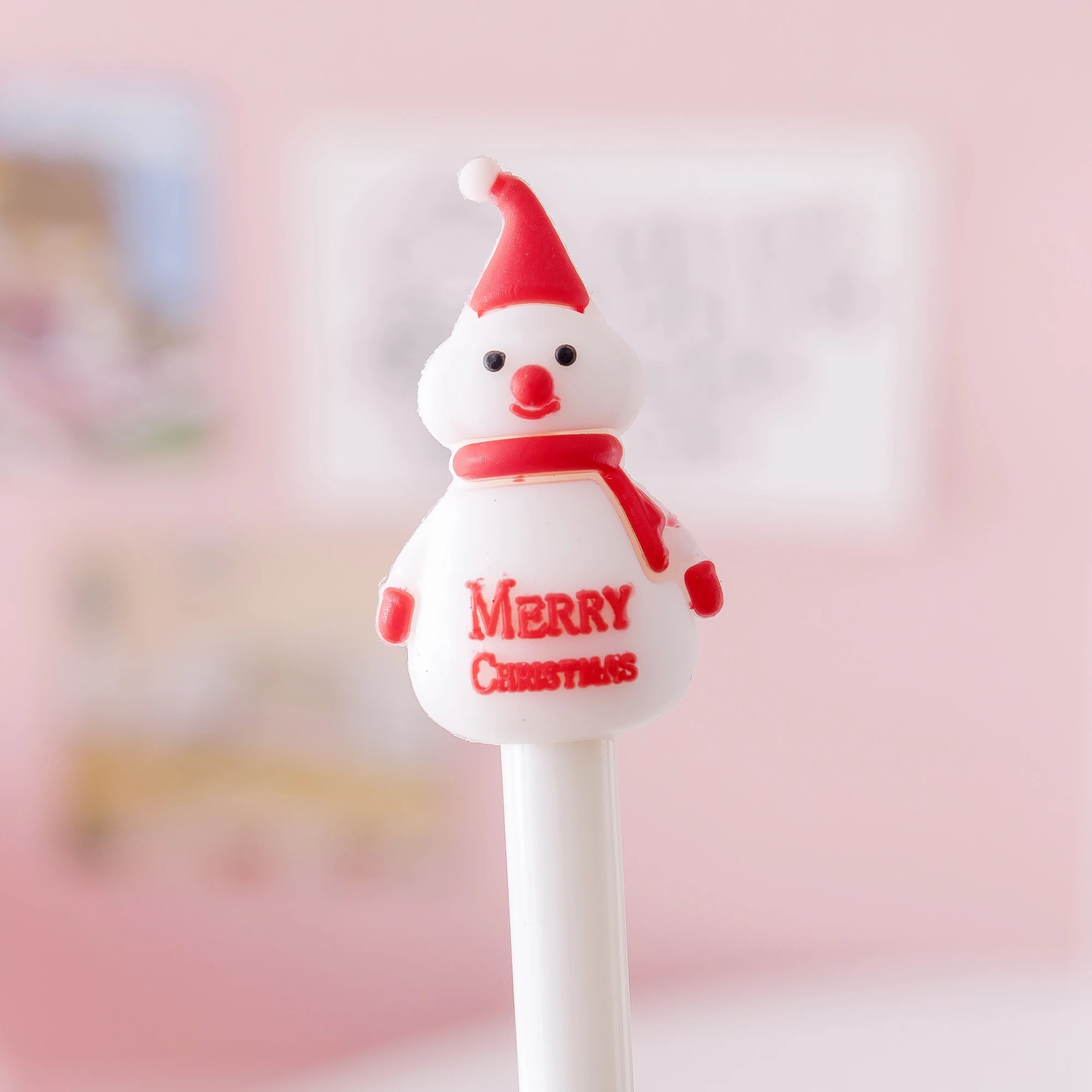 Creative Stationery Christmas Gift Reward Plastic Doll Gel Pen Silicone Material Soft Rubber Smooth Continuous Ink Writing Pen
