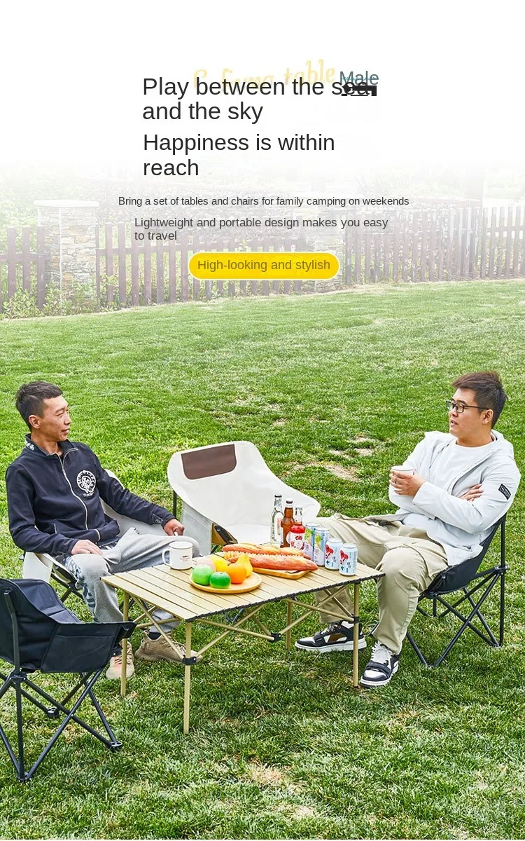 High quality thickened iron folding table for camping picnic