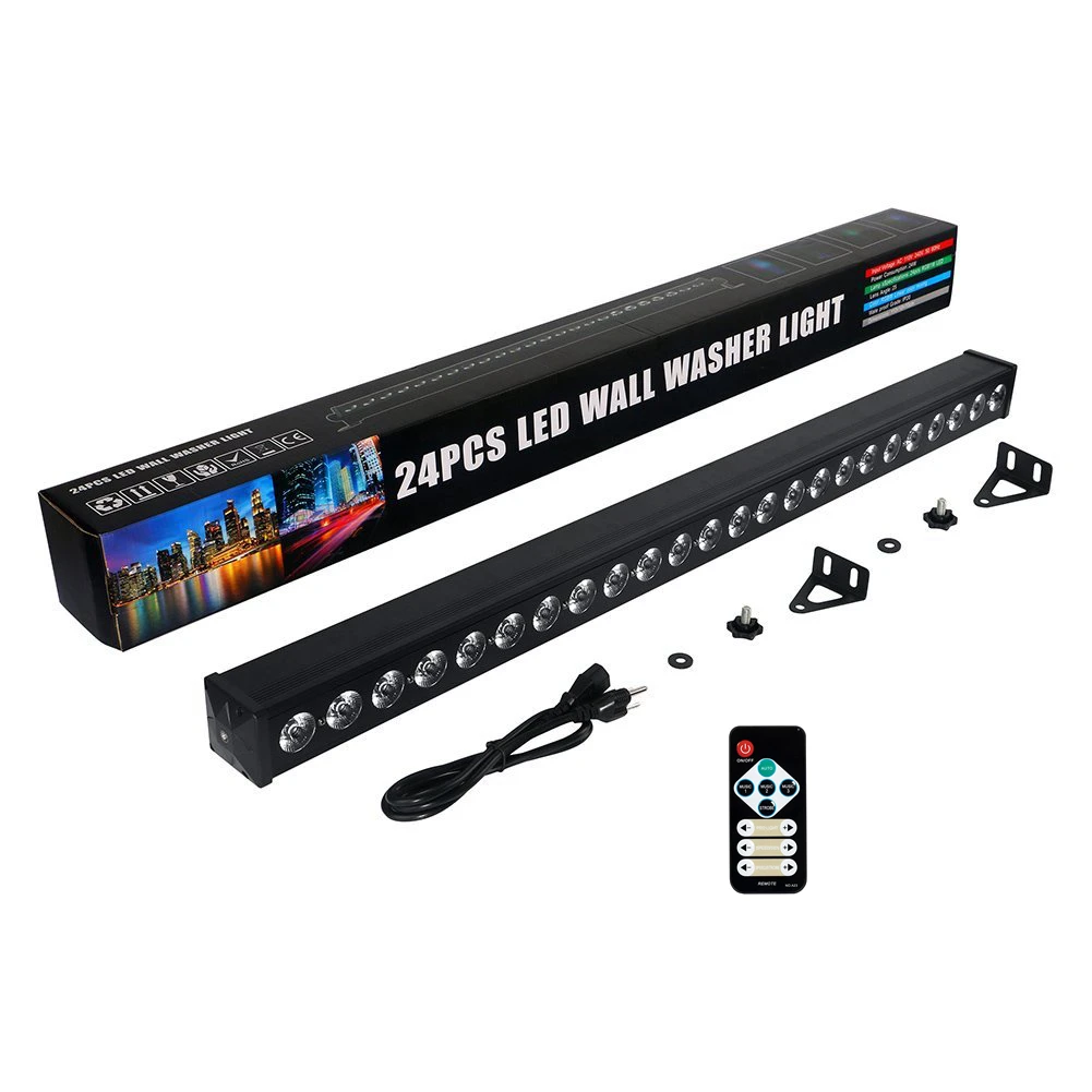 VALAVA Professional Factory Sales DJ Party Stage Light Outdoor Lighting 24PCS 3W Lamp RGBW 4IN1 LED Wall Washer Light