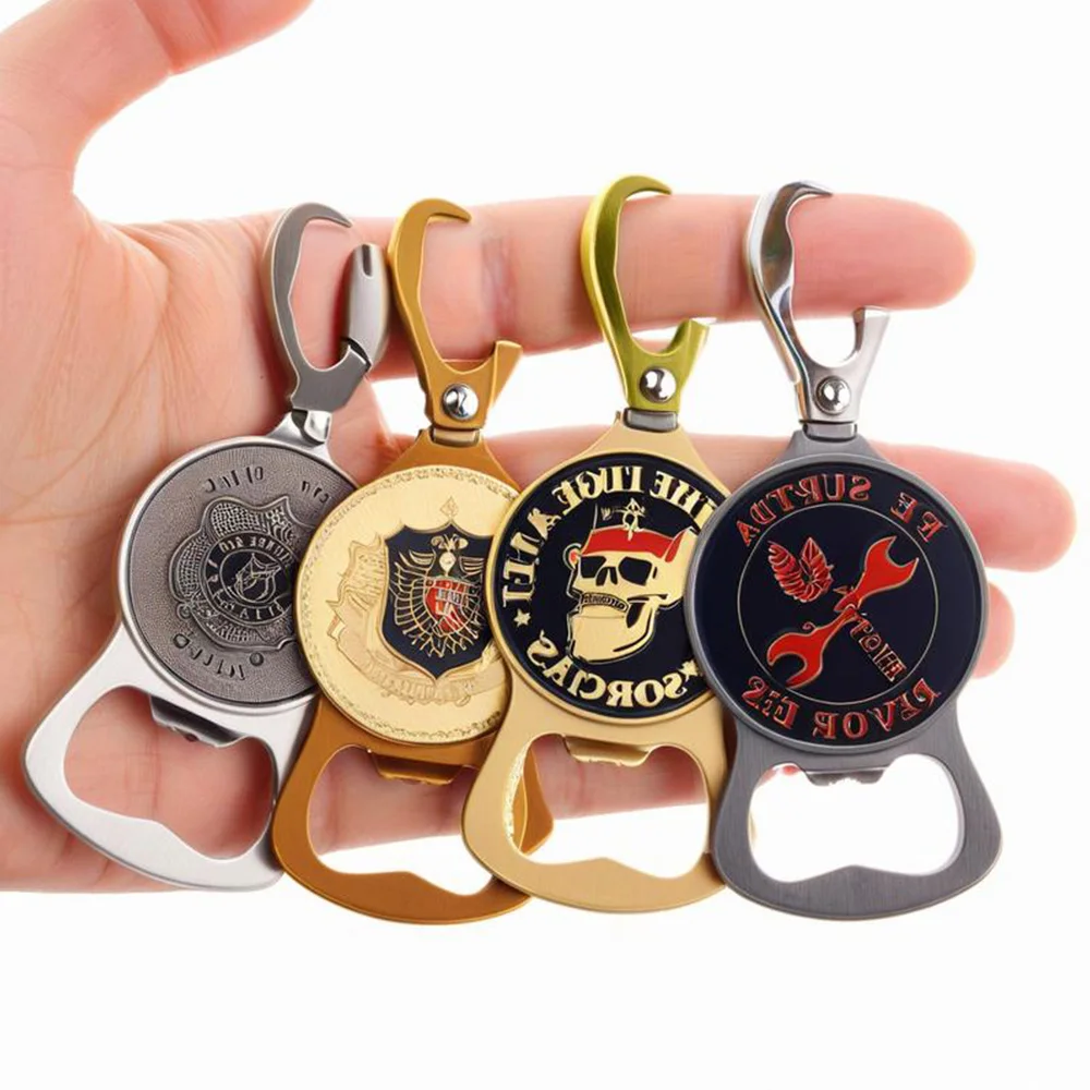 Free Design Custom Key Chain Logo 2d 3d Enamel Keyholder Opener Metal Key Ring Bottle Opener Zinc Alloy Opener Keychain for Bar