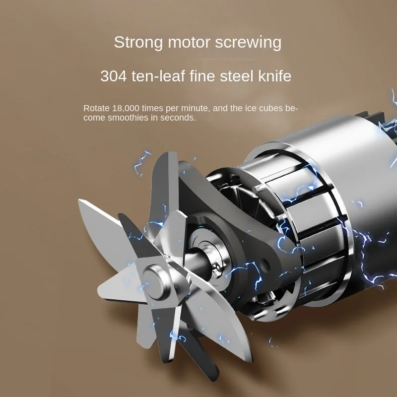 New fresh juicer blender mini 10 blade commercial juicer machine portable juicing cup 80W power juicer