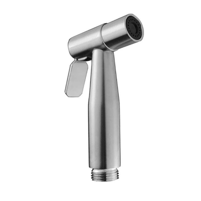 Portable polished chrome stainless steel toilet bathroom wall mount bidet shower sprayer