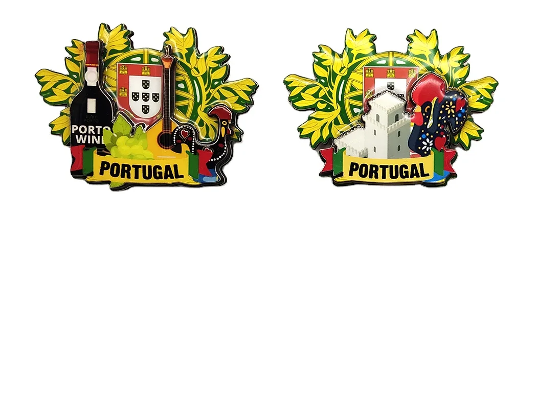 3D wooden portugal souvenir fridge magnet