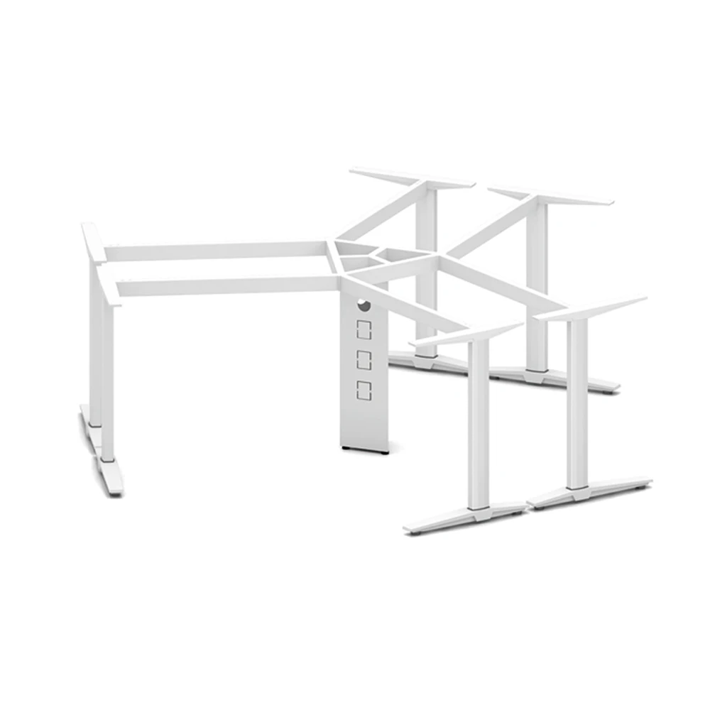 Hot sale L-shape escritorio executive desk frame office metal table legs workstation