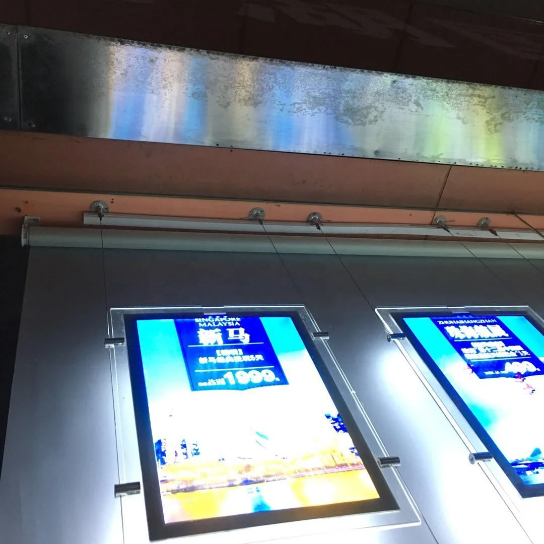 
A3 A4 Real Estate Agent Window hanging display led acrylic light box 