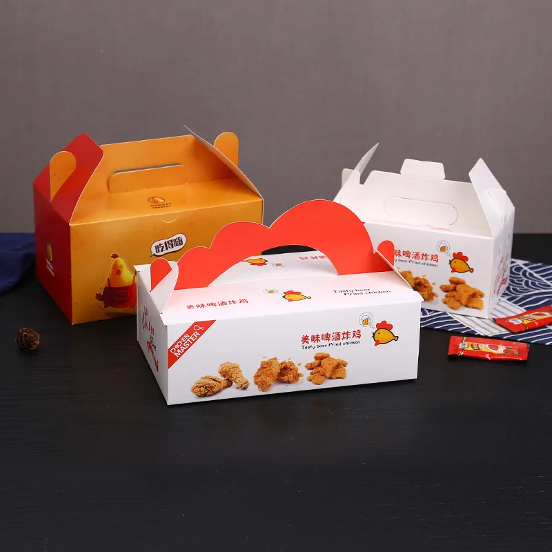 Wholesale Fried Chicken Packing Take Out Box Popcorn Chicken Fries Box Hamburger Packing Box Printable LOGO Recyclable
