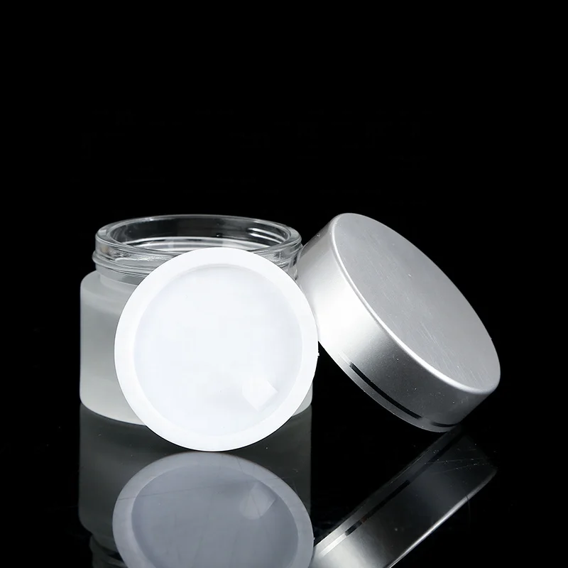 
Small Black Lid 5ml 5g Amber Clear Frost Glass Jar For Cosmetic Lotion Face Cream 