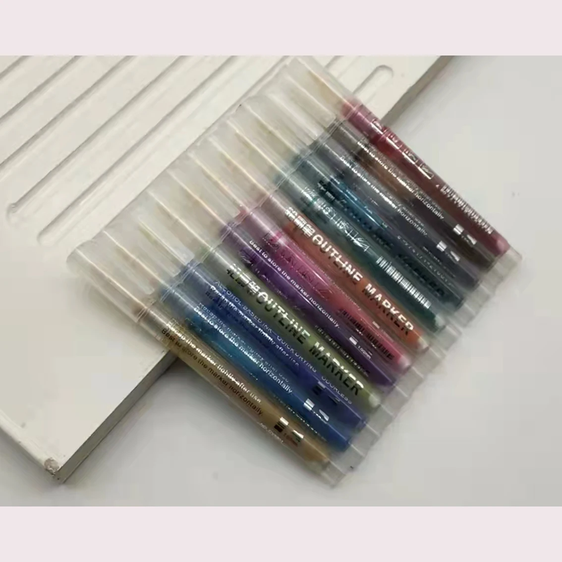 Dream free drawing Double line outline highlighter 8 colors 12 colors