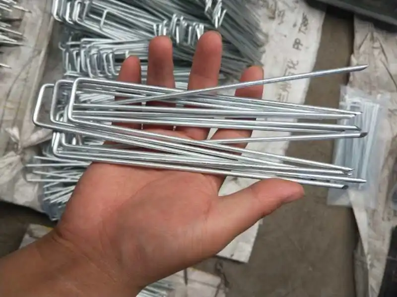 Скобы для садового ландшафта, 6 дюймов, 11 калибр, оцинкованные, U-образные, ландшафтные штифты