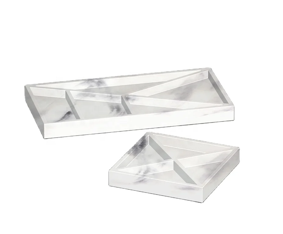 Marble Effects RESIN bathroom accessories Jewelry tray