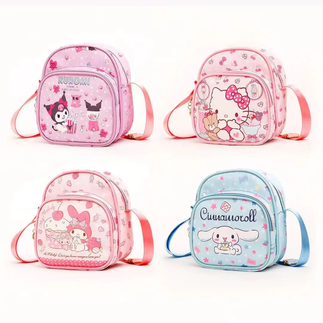 kawaii wholesale cute shopping handbag bags student girl cartoon crossbody bag pu leather melody small square shoulder bag