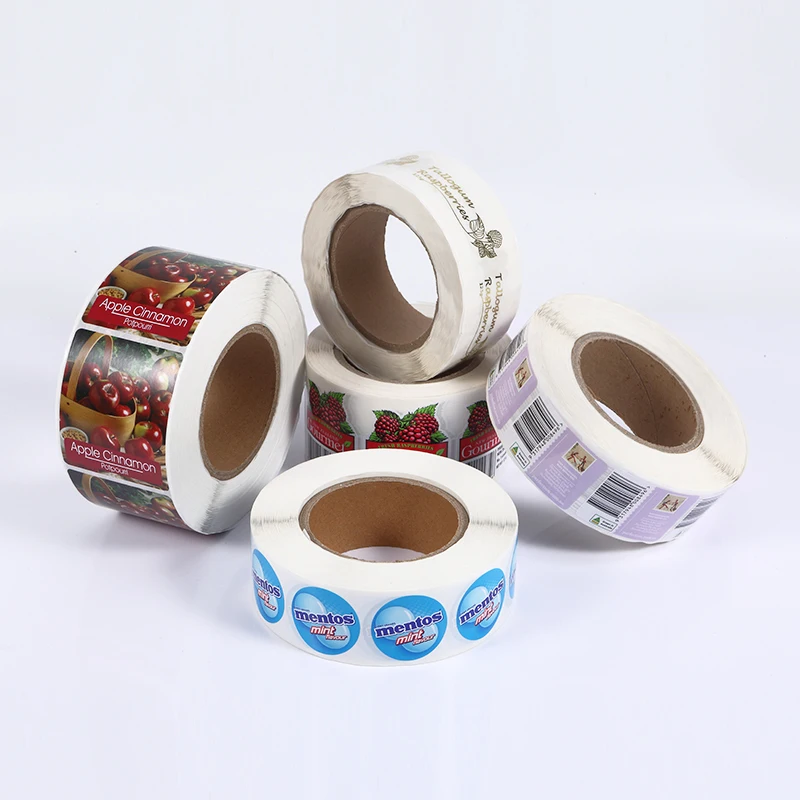 Custom Printing Packaging Label Holographic UV Vinyl Paper Adhesive Gold Foil Logo Sticker Roll Cosmetic Hologram Stickers Label