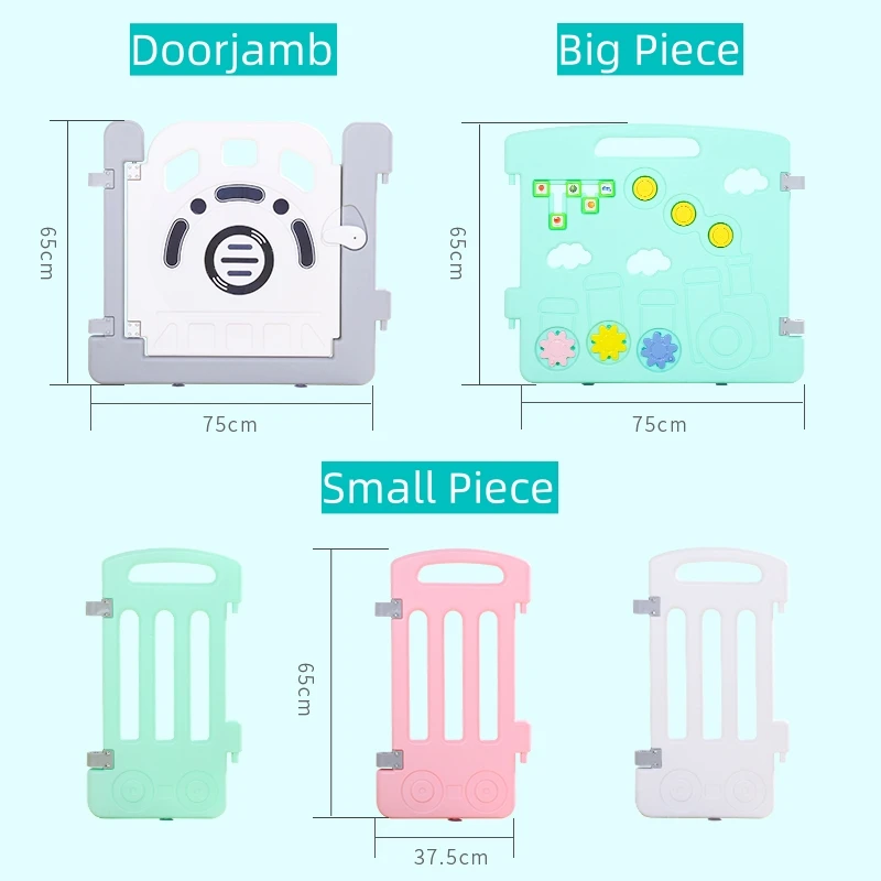 Plastic Indoor Folding Safety Children Kids Baby Fence Playard Playpen Playground with Ocean Ball Accessories