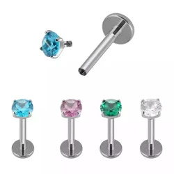 Head Labret Lip Ring ASTM F136 G23 Titanium Internal Thread Helix Rook Piercing Earrings